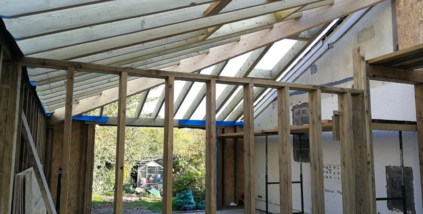 Custom timber frame house extensions in South Wales